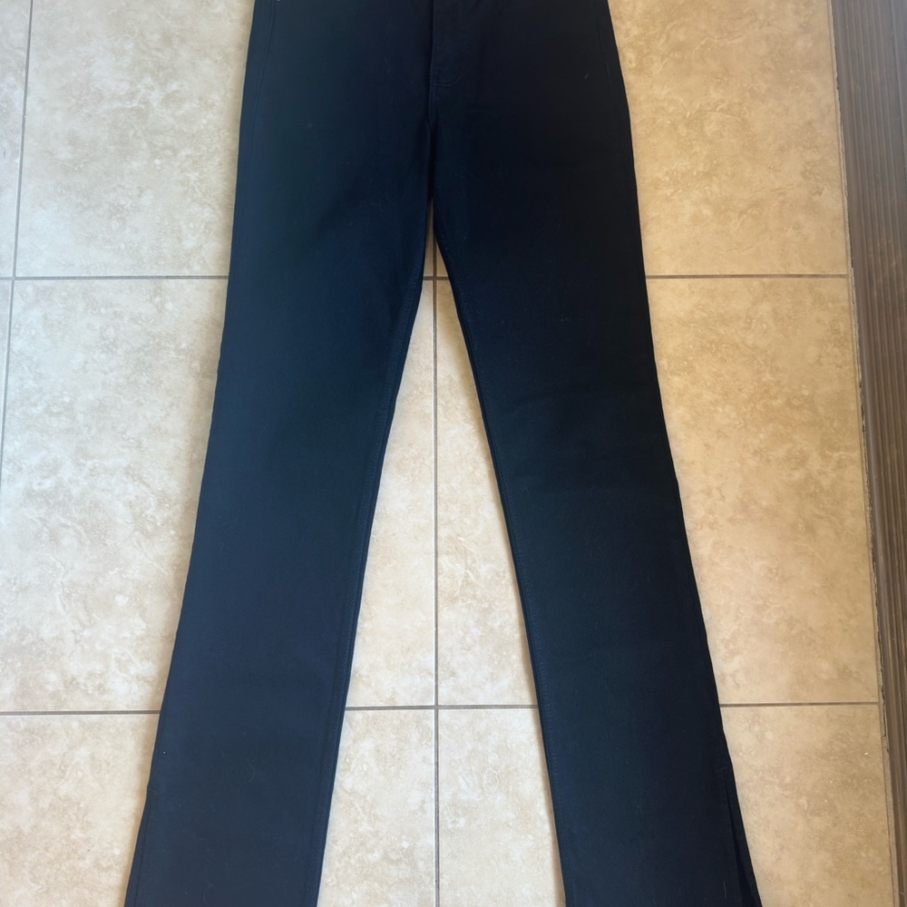 Black Straight-Leg Pants